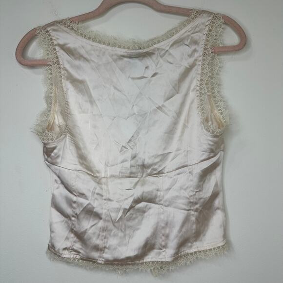 Sz 4 NWT Princess Polly Mavie Satin Champagne Tie Front Cami Top Coquette Angel - Picture 8 of 9